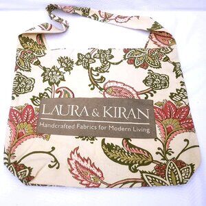 Laura & Kiran Women's Tote Cotton Handcrafted Floral Paisley Print Shoulder Bag